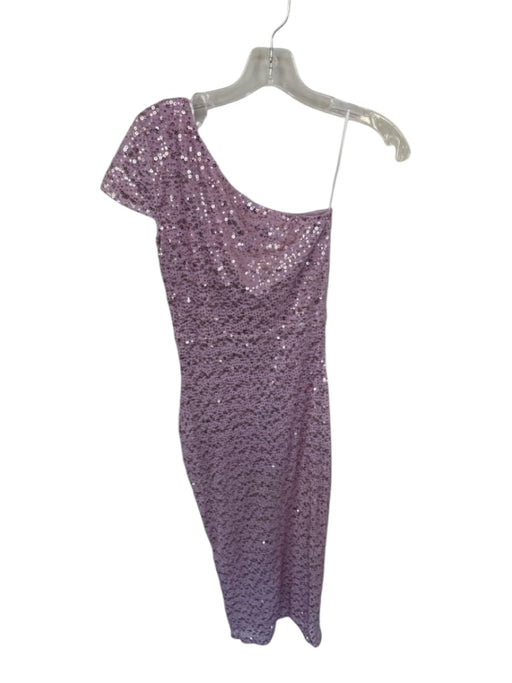 Ceilonia Size Est S Purple Polyester Sequins One Shoulder Slit Midi Gown Purple / Est S