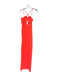 Simon Miller Size Est S Tomato Halter Neck Keyhole Front High Slit Maxi Dress Tomato / Est S