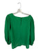 Farm Rio Size L Green Cotton Long Balloon Sleeve Swiss Dot Top Green / L