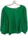 Farm Rio Size L Green Cotton Long Balloon Sleeve Swiss Dot Top Green / L