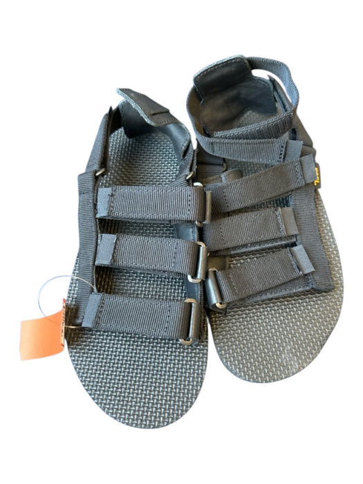 Teva Shoe Size 6 Black Rubber Platform Velcro Athletic Sandals Black / 6