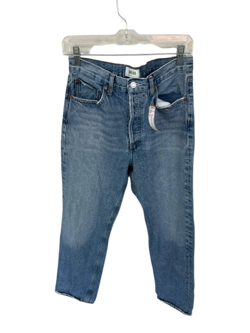 Agolde Size 25 Med Light Wash Organic Cotton High Waist Button Fly Jeans Med Light Wash / 25