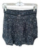 Maia Bergman Size M Black & Blue Cotton Elastic Waist Flowers eyelet Shorts Black & Blue / M