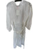 Maia Bergman Size M White Linen Long Balloon Sleeve Lace Sleeves Wrap Maxi Dress White / M