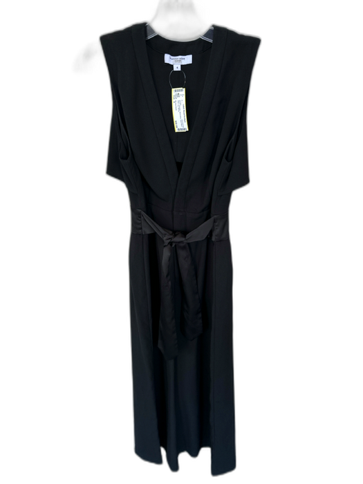 Marissa Webb Size 4 Black Polyester Sleeveless Open Back Wide Leg Jumper Black / 4
