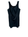 Lafayette 148 Size 12 Navy Cotton Blend Sleeveless Pleated Back Zip Dress Navy / 12