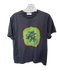 Ganni Size Est M gray & green Cotton Short Sleeve Flowers Top gray & green / Est M