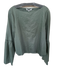 Tibi Size 8 Olive Green Cotton Long Bell Sleeve Boat Neck Top Olive Green / 8