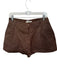 Aexae Size M Dark Brown Linen High Waist Front Pockets Shorts Dark Brown / M