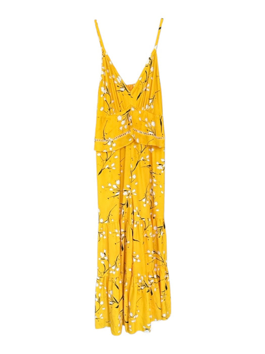 Thakoon Size 12 Yellow & Black Recycled Polyester Blend Spaghetti Strap Jumper Yellow & Black / 12