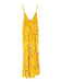 Thakoon Size 12 Yellow & Black Recycled Polyester Blend Spaghetti Strap Jumper Yellow & Black / 12