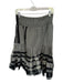 Cecilie Copenhagen Size M Gray & Black Cotton Smocked Waist Band Chevron Skirt Gray & Black / M