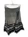 Cecilie Copenhagen Size M Gray & Black Cotton Smocked Waist Band Chevron Skirt Gray & Black / M