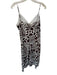 Adam Lippes Size 12 Brown & White Recycled Polyester Spaghetti Strap Midi Dress Brown & White / 12