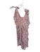 Tularosa Size XS Pink & blue Polyester Tie Straps Floral Metallic Tiered Dress Pink & blue / XS