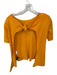 Simon Miller Size XL Orange Cotton Blend Short Sleeve Back Tie Top Orange / XL