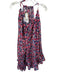Maia Bergman Size L purple & pink Silk Flowers Drop Waist Dress purple & pink / L