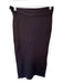 Paola Bernardi Size M Black Viscose Blend Elastic Waist Ribbed Maxi Skirt Black / M