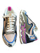Sandro Shoe Size 5 Blue & Purple Leather Snake Skin Detail Athletic Sneakers Blue & Purple / 5