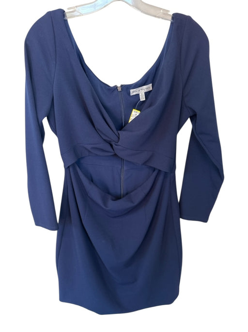 Dress the Population Size XL Navy Polyester Blend Long Sleeve Back Zip Dress Navy / XL