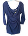 Dress the Population Size XL Navy Polyester Blend Long Sleeve Back Zip Dress Navy / XL
