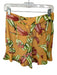 PatBo Size 4 Mustard & Green Polyester High Waist Botanical Ruffles Shorts Mustard & Green / 4