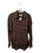 Aexae Size M Chocolate Brown Linen Long Sleeve Button Down Top Chocolate Brown / M