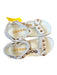 Sandro Shoe Size 36 White & Gold Leather Studded Velcro Sandals White & Gold / 36