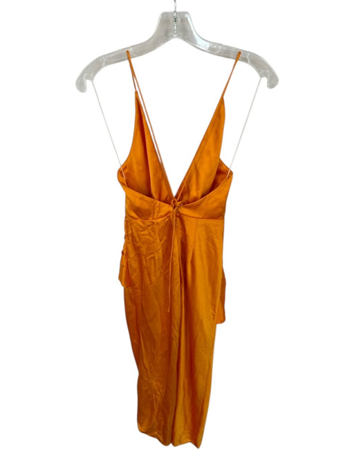 Significant Other Size 2 Orange Polyester Blend Spaghetti Strap Slit Gown Orange / 2