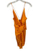Significant Other Size 2 Orange Polyester Blend Spaghetti Strap Slit Gown Orange / 2