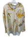Acler Size 4 Peach & Green Cotton Long Sleeve Flowers Button Down Oversized Top Peach & Green / 4