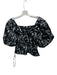 Jonathan Simkhai Size 0 Black & Silver Polyester jaquard Metallic Top Black & Silver / 0