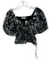 Jonathan Simkhai Size 0 Black & Silver Polyester jaquard Metallic Top Black & Silver / 0