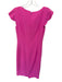Pinko Size 40 Pink & Silver Flutter Sleeves Rhinestone Back Zip Midi Dress Pink & Silver / 40