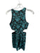 Hutch Size 00P Black & Teal Polyester jaquard Side Cut Outs Mini Dress Black & Teal / 00P