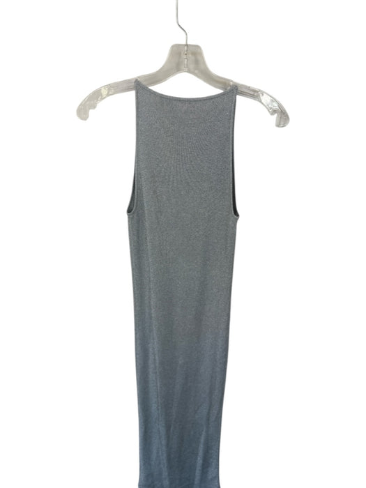 A.L.C. Size S Silver Viscose Sleeveless Metallic Midi Dress Silver / S