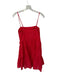 Lalibela Size S Red Cotton Spaghetti Strap Eyelet leaves Side Zip Dress Red / S