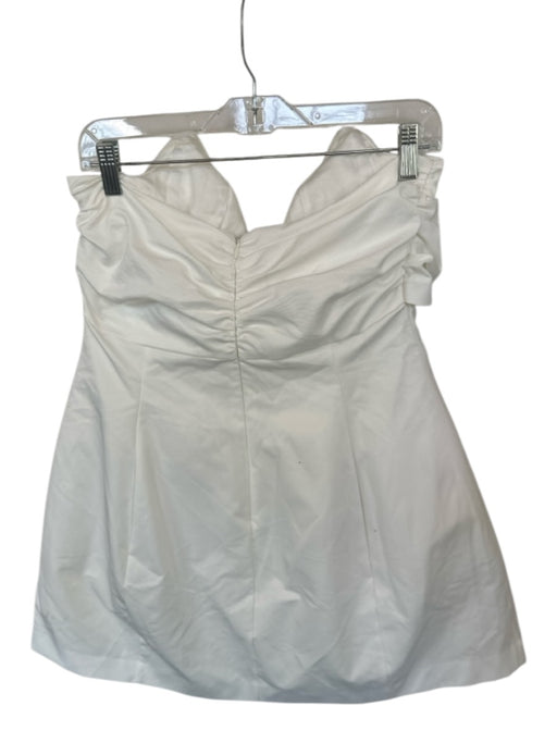 BHLDN Size 10 White Polyester Bow Strapless Boning Dress White / 10
