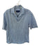 Eton NWT Size M Light blue Cotton & Linen Solid Split Neck Men's Polo Light blue / M