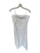 Maia Bergman Size M White Linen Spaghetti Strap Butterflies Lace Maxi Dress White / M