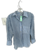 Vince Size XS Blue & White Cotton Long Sleeve Striped Button Down Back Tie Top Blue & White / XS