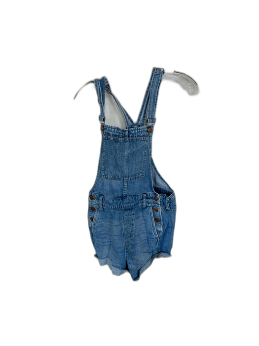 Madewell Size S Med Light Wash Cotton Cuffed Denim Overalls Romper Med Light Wash / S