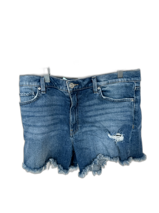 Hudson Size 31 Med Dark Wash Cotton Blend High Waist Cut Off Denim Shorts Med Dark Wash / 31