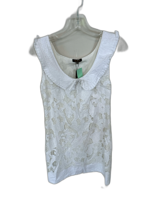 Vineet Bahl Size S White Cotton Sleeveless Bib eyelet Dress White / S