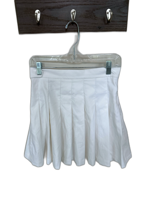 J. Lindeberg Size S White Polyester Blend Pleated Side Zip Athletic Skirt White / S