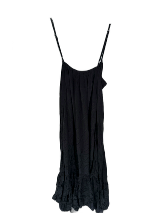 J. Crew Size S Black Viscose Spaghetti Strap Rope Belted Maxi Dress Black / S