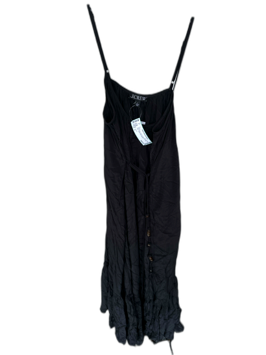J. Crew Size S Black Viscose Spaghetti Strap Rope Belted Maxi Dress Black / S