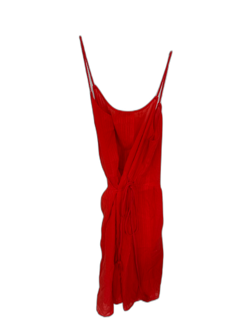 Madewell Size M Tomato Cotton Braided Strap Wrap Dress Tomato / M