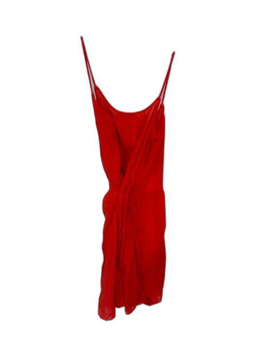 Madewell Size M Tomato Cotton Braided Strap Wrap Dress Tomato / M