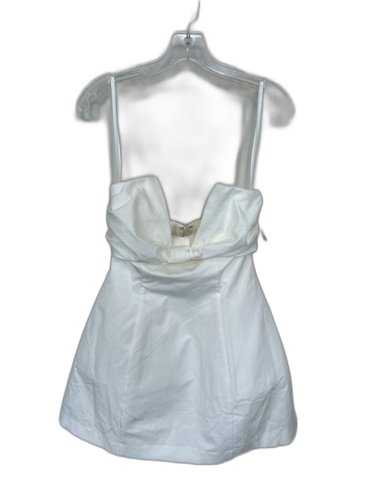 BHLDN Size 4 Ivory Polyester Strapless Bow Back Zip Bridal Dress Ivory / 4